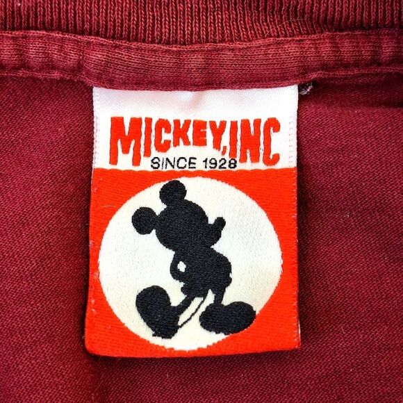 Vintage Maroon Disney Mickey Mouse Twilight Zone of Terror Tee T-Shirt Top Sz XL - Picture 9 of 14